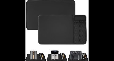 Hittebestendige Airfryer Mat 65 x 40 cm - Vlamvertragende, Antislip Siliconen Ondergrond voor Keuken, Waterdichte Bescherming voor Koffiemachines en Airfryers