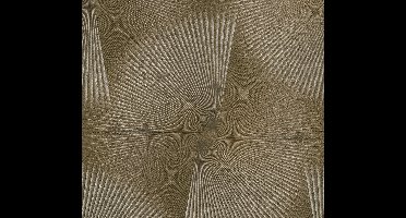 3D-ILUSSIE BEHANG | Grafisch lijnen - Goud Grijs Metallic - A.S. Création The Trend Spectrum