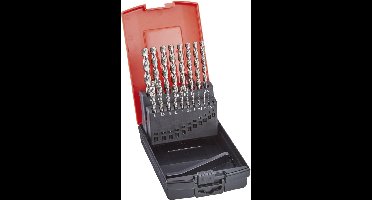 Spiraalborenset DIN338 HSSE type TF 1,0-10,5mm met 0,5mm oplopend + kerngatboor FORMAT