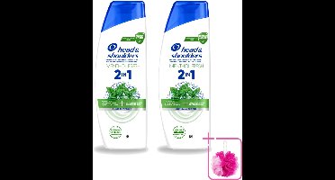 2 x Head & Shoulders – 2-in-1 – Menthol Fresh – 300 ml - Bulkverpakking - Anti-roos shampoo - Douchemop - 2-in-1 shampoo