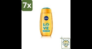 7 x NIVEA Douchegel Love Sunshine 250 ml - Grootverpakking - Nivea Love Sunshine Douchegel - Douchegel - Hydraterende Douchegel - Frisse Geur - Aloe Vera