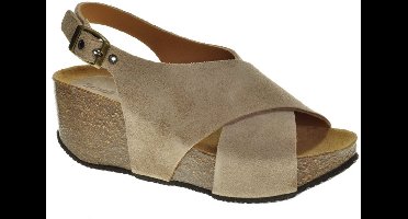 SCHOLL YVONNE Sue-W Dames Sandalen - Dark Beige - Maat 37