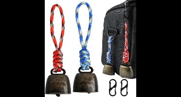 KARZO - 2er Pack Anti-Beerbellen Bellenset voor Boerderijdieren Metalen Handbel Vintage Belletjes Stevig voor Huisdieren Beveiligingsalarm Decoratie en Buitengebruik