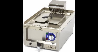Frituurpan - 10 L - 1 Mand - met Tapkraan - 400V