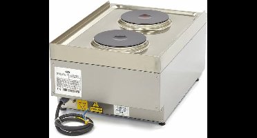 Kookplaat Horeca - 2 Pitten - Enkel - 60 cm Diep - Elektrisch