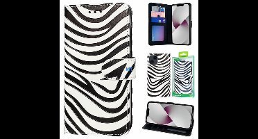 GREEN ON 3D Print Wallet Case Black Zebra Skin Xiaomi Redmi Note 10 Pro