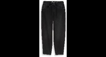 Tom Tailor Denim - TTADEA BARREL-jeans met riem - Maat XL - dark stone black black denim