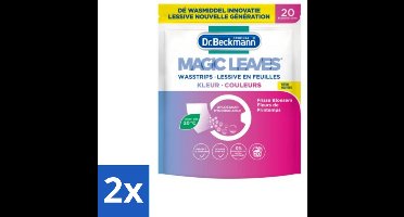 2 x Dr. Beckmann - Magic Leaves - Wasstrips - Gekleurde Was - Frisse Bloesem - 20 Wasbeurten - Wasstrips - Wasmiddel - Gekleurde Was - Frisse Geur - Milieuvriendelijk