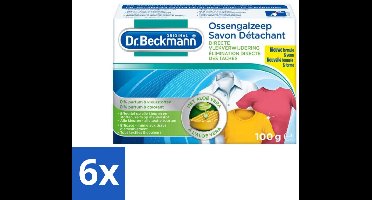 6 x Dr.Beckmann - Vlekkenverwijderaar - Ossengalzeep Met Aloë Vera - Witte en Gekleurde Was - 100g - Vlekkenverwijderaar - Vlekken Uit Kleding - Tapijt Schoonmaken - Meubels Schoonmaken - Aloë Vera