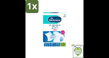 1 x Dr. Beckmann - Kleurverzorging - Active White - Witte Was - 15 Doekjes - Witte Was - Wasverzorging - Grauwsluier - Vergeling - Witmaakdoekjes