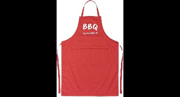 Benza Schort BBQ Specialist - Grappige/Leuke/Mooie/Luxe Keukenschort - Rood
