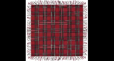 Tafelkleed Tafelkleed Xmas tartan 90x90 cm red