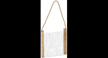 Lifetime Vogelvoeder - Rustiek Hout & Metaal - Lichtgewicht - 16x16 cm
