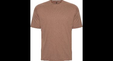 Mario Russo Oversized T-shirt - T-shirts Heren - Katoen - 3XL - Bruin