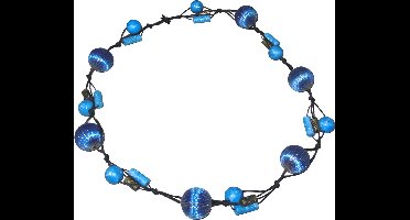 Ketting diverse patronen zwart-blauw-goud