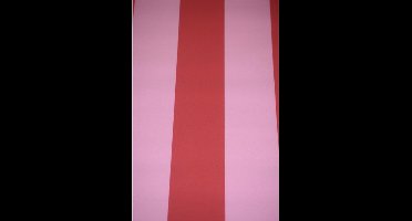 Dutch Wallcoverings Vliesbehang - Kinderbehang - Streep - Roze/Rood