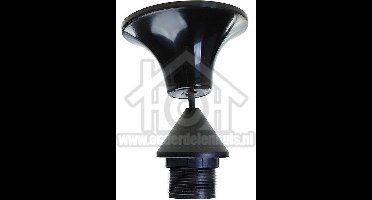 Snoerpendel E27 - Max 60W - Zwart - Aan/uit Schakelaar in het Snoer - Kunststof - Fitting voor Hanglamp - Netstroom - Geschikt voor Lamp met E27 Fitting - 2 Jaar Garantie