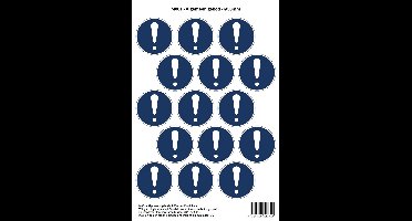 Pictogram sticker M001 - Algemeen gebod - 50 x 50mm - 15 stickers op 1 vel