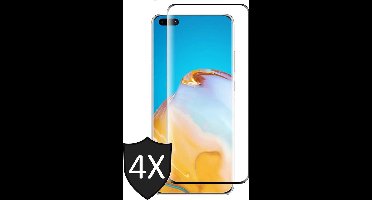 Screenprotector geschikt voor Huawei P40 - Full Screen Protector Glas - 4 Stuks