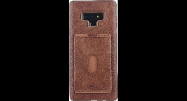 UNIQ Accessory Galaxy Note 9 Kunstleer Backcover hoesje met portemonnee - Bruin (N960F)