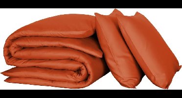 De Witte Lietaer Dekbedovertrek Katoen Satijn Olivia - Tweepersoons - 200 x 200/220 cm - Oranje