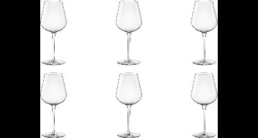 Bormioli Rocco Uno Inalto Wijnglazen 47 cl / 470 ml | Set van 6 Stuks | Geschikt voor Rode Wijn | Glas | Vaatwasserbestendig | Voor Thuis en Horeca
