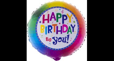 Folieballon happy birthday (55.2 x 46 cm) zonder vulling
