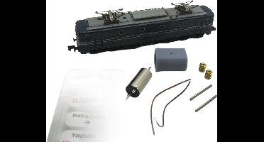 micromotor NA004G motor ombouwset voor Arnold NS 1300, SNCF CC 7000, DB E03, BR 220.1, FP 9, Re 4/4 (old model)