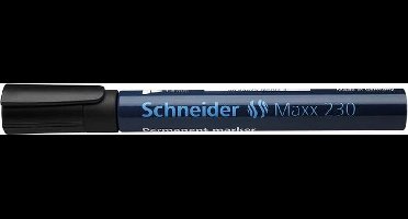 Permanent marker schneider maxx 230 1-3mm zwart | 10 stuks