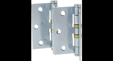 Starx Kogelscharnier 76x76 Verzinkt - Deurscharnier met Cilindrische Knoppen - Gegalvaniseerd Staal - Geschikt voor Binnen & Buiten - Afmeting 76x76 mm - Kleur Zilver - 2 Jaar Garantie