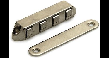 DX Magneetsnapper Super Polair 12kg 86x16mm Opschroevend Metaal/Metaal Vernikkeld MC 101200B