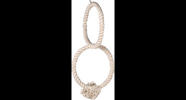 Flamingo Vogelaccessoire Touw 2 Ringen - Wit - 32 x 32 x 65 cm