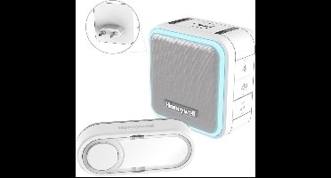 Honeywell Home draadloze deurbelset gong + beldrukker + versterker horizontaal - Series 5 wit (DC515SP2)