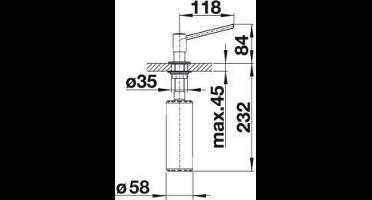 Blanco Torre rvs geborsteld/inox brossé