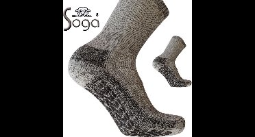 Eureka merino wollen sokken anti-slip S4 - unisex - grijs - maat 35-38