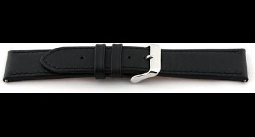 Horlogeband Universeel I135 Leder Zwart 24mm