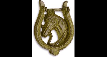 Maddeco - Gietijzeren - deurklopper - paard - hoefijzer - gietijzer - bruin