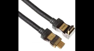 HDMI male naar HDMI male haaks - Zwart - Professioneel - 5 meter