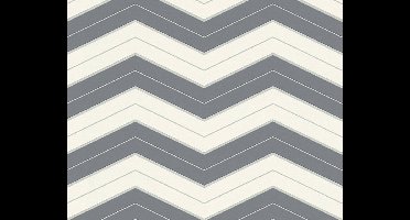 CHEVRON BEHANG - Grijs Metallic Wit - AS Creation DESIGNDSCHUNGEL 2 by Laura Noltemeyer