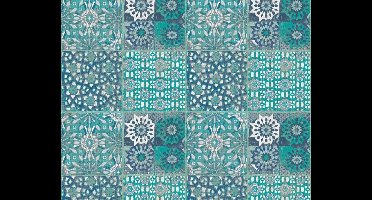 MEDITERRANE TEGEL BEHANG - Blauw Grijs Groen - AS Creation Il Decoro