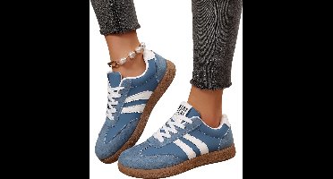 Currero Schoenen Dames - Sneakers - Comfortabel - Slippers - Casual - Volwassenen - Blauw 35.5