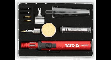 YATO YT-36707 Gasbrander & Gasbout 3-in-1 – Snoerloze Soldeerboutset met Piezo Ontsteking – Multifunctioneel Soldeerpistool – Inclusief 4 Soldeerkoppen en Koffer