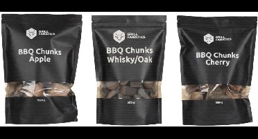 Cookinglife Grill Rookhout Startset - BBQ Smaakmix - Appel, Whiskey Eik & Kers Chunks