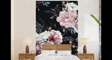 Behang - Fotobehang Vintage - Rozen - Romantisch - Bloemen - Breedte 145 cm x hoogte 220 cm