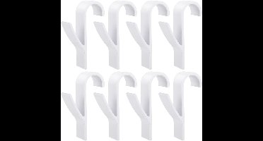 GELLDG 8 Stuks Badjas- en Handdoekhaken - Heizkörperhaken voor Handdoeken - Geschikt voor Alle Standaard Rundheizkörper - Duurzaam en Compact Design - Kunststof - 6,4 x 2,4 x 9,4 cm