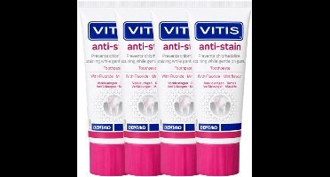 Vitis Tandpasta Anti-Stain - 4 x 50 ml - Voordeelverpakking