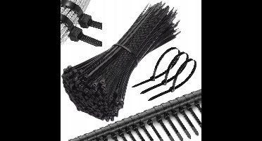 100x kabelbinders Zwart 3,6x350mm Sterk Nylon - Universeel