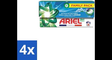 4 x Ariel – Pods 3in1 – Alpine – 26 wasbeurten - Ariel 3in1 Pods Alpine - Wasmiddel 26 Wasbeurten - Kleurbehoud Wasmiddel - Frisse Geur Wasmiddel - Compacte Pods