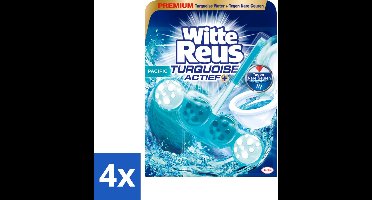 4 x Witte Reus - Turquoise Actief Toiletblok - 1 Toiletblok - Toiletblok - Toilet Schoonmaak - Toilet Reiniging - Fris Toilet - Turquoise Toilet