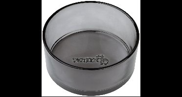 Glazen honden voerbak zwart S 640ml DAWN 14x6,2cm